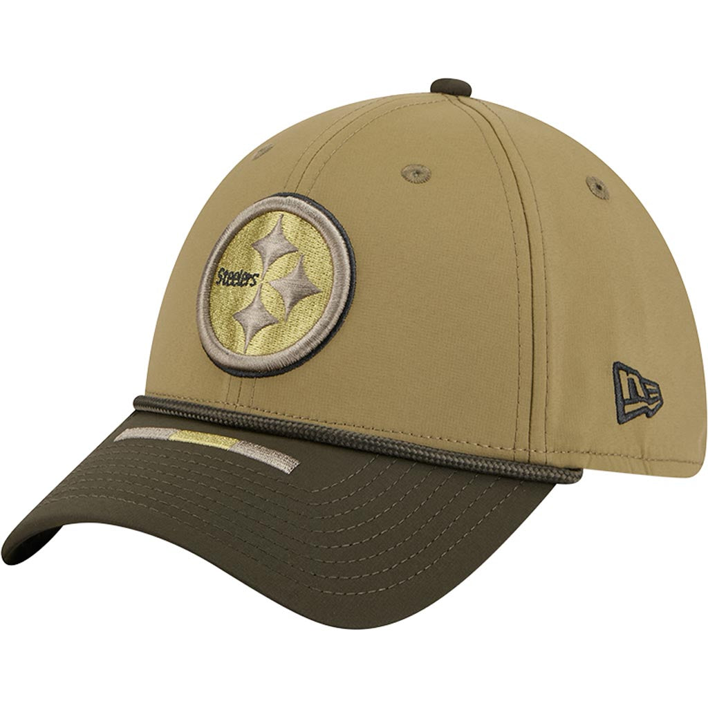 NFL Pittsburgh Steelers New Era 2025 Salute to Service 39THIRTY Flex Fit Hat - Green