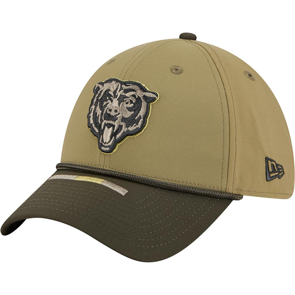 NFL Chicago Bears New Era 2025 Salute to Service 39THIRTY Flex Fit Hat - Green