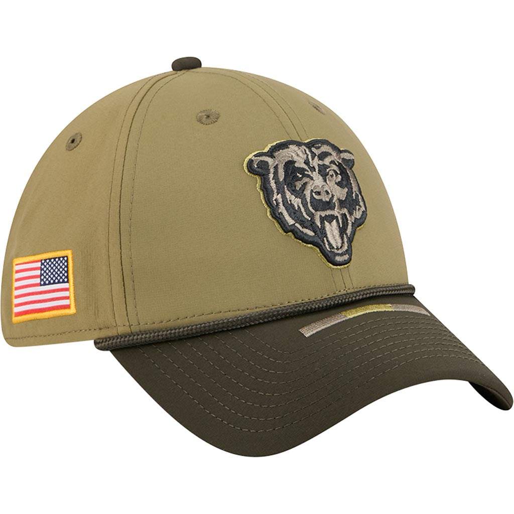 NFL Chicago Bears New Era 2025 Salute to Service 39THIRTY Flex Fit Hat - Green
