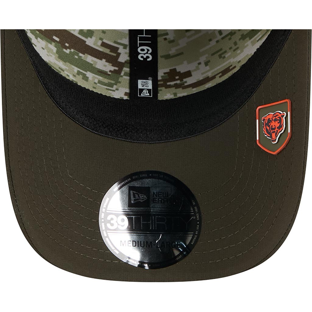 NFL Chicago Bears New Era 2025 Salute to Service 39THIRTY Flex Fit Hat - Green