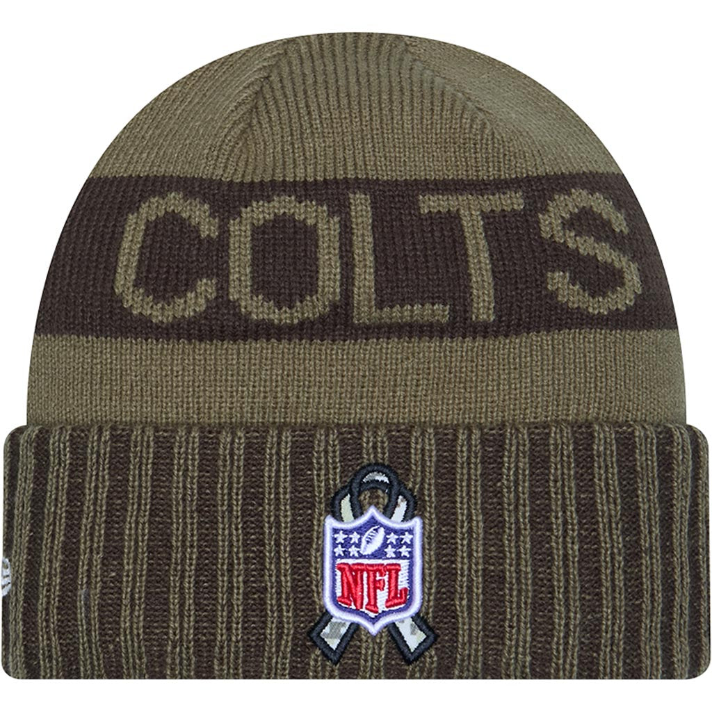 NFL Indianapolis Colts New Era 2025 Salute to Service Knit Hat - Green