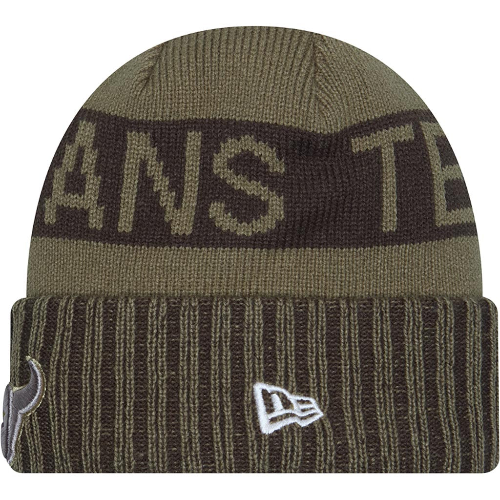 NFL Houston Texans New Era 2025 Salute to Service Knit Hat - Green