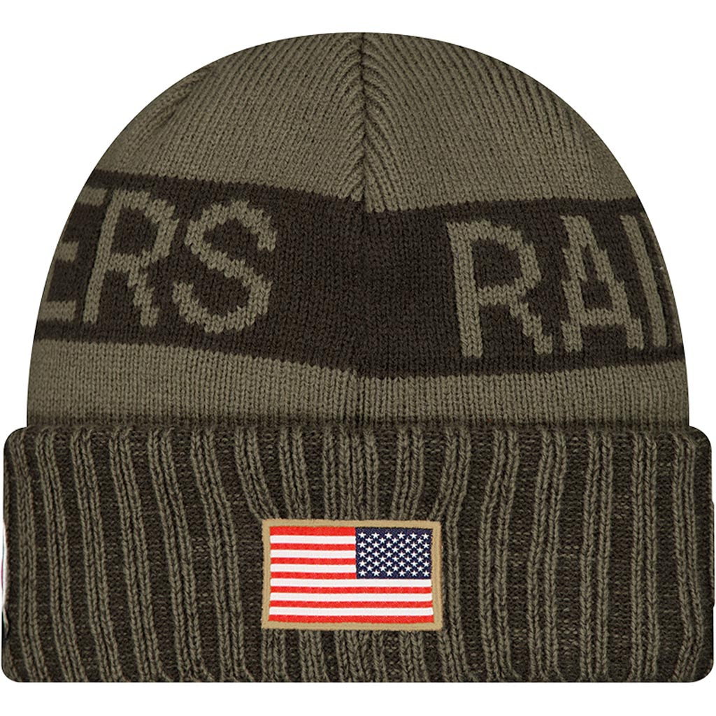NFL Las Vegas Raiders New Era 2025 Salute to Service Knit Hat - Green