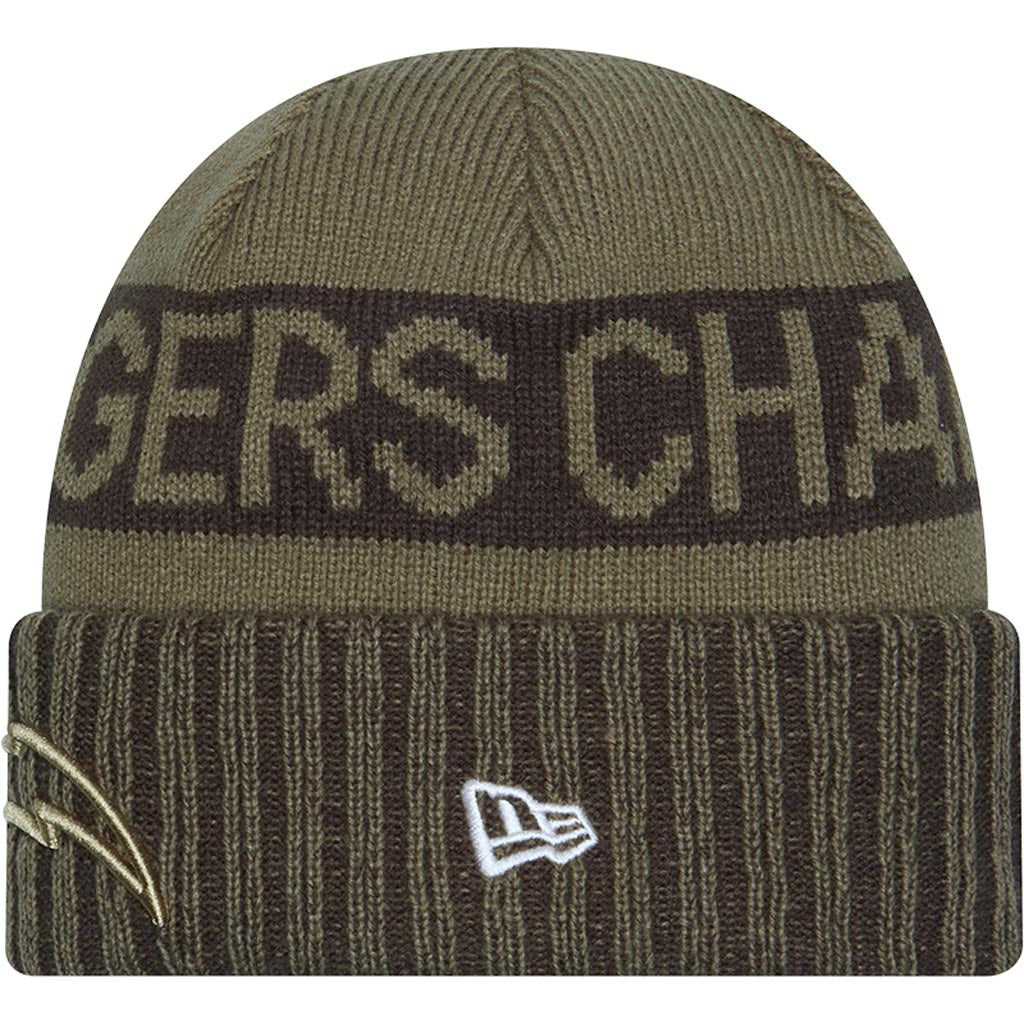 NFL Los Angeles Chargers New Era 2025 Salute to Service Knit Hat - Green