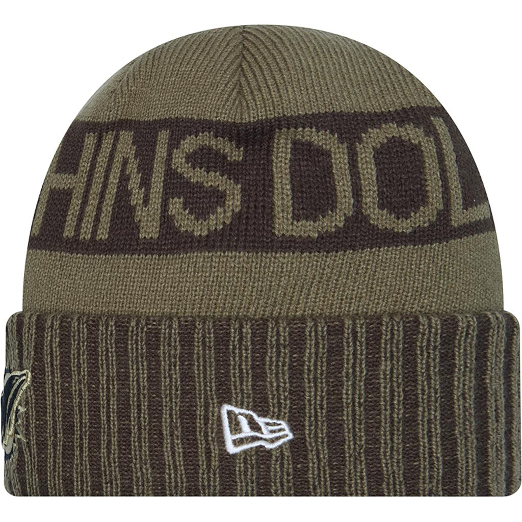 NFL Miami Dolphins New Era 2025 Salute to Service Knit Hat - Green