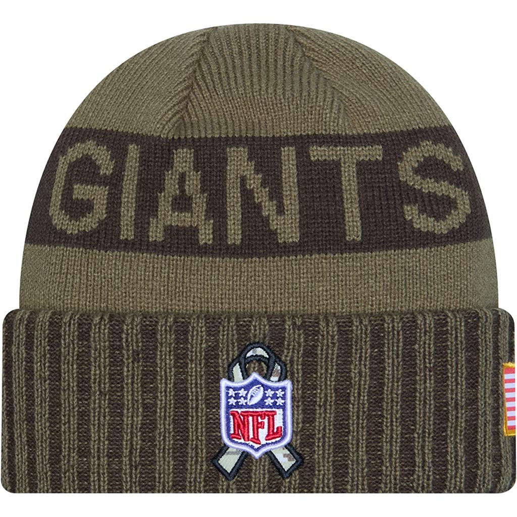 NFL New York Giants New Era 2025 Salute to Service Knit Hat - Green