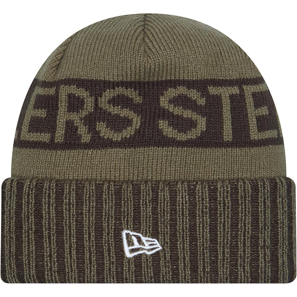 NFL Pittsburgh Steelers New Era 2025 Salute to Service Knit Hat - Green