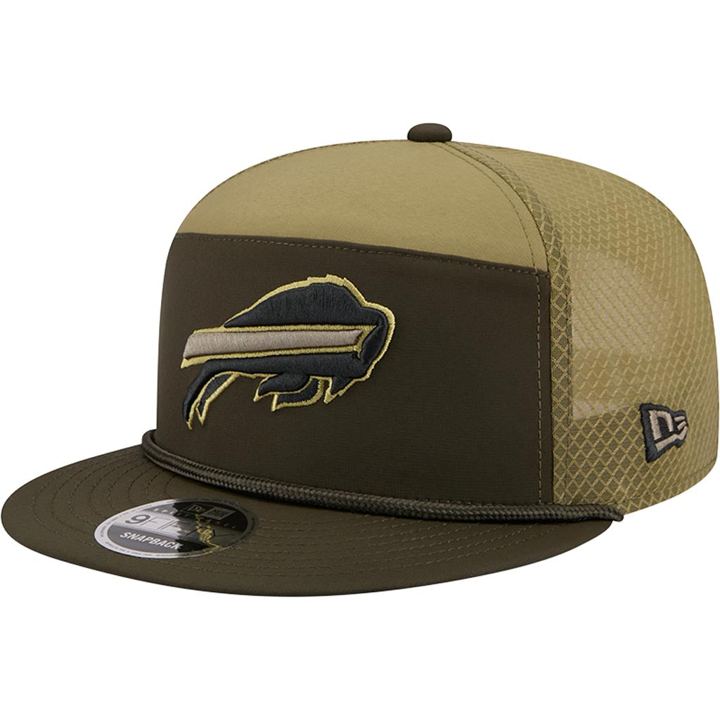 NFL Buffalo Bills New Era 2025 Salute to Service 9FIFTY Split Panel Snapback Hat - Green