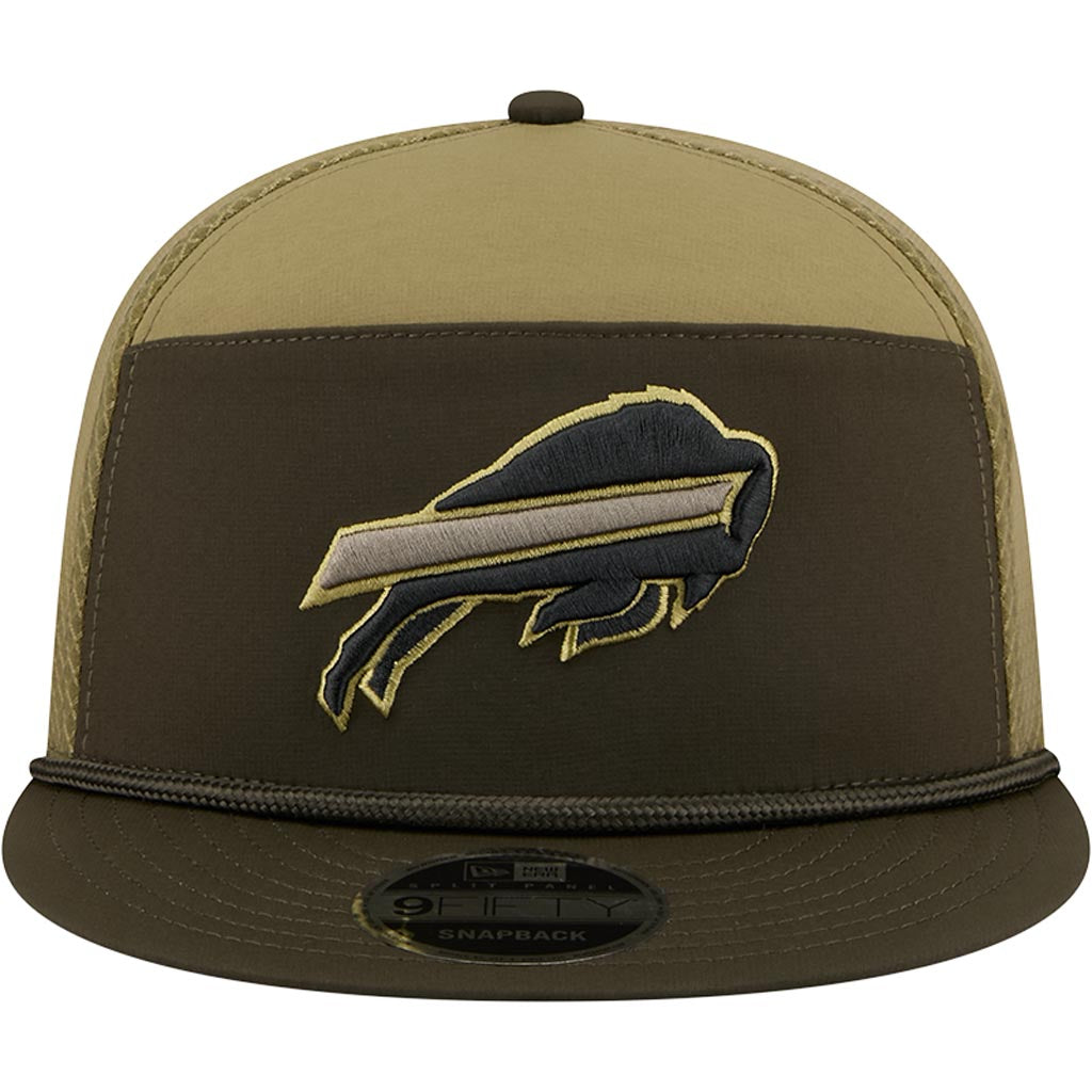 NFL Buffalo Bills New Era 2025 Salute to Service 9FIFTY Split Panel Snapback Hat - Green