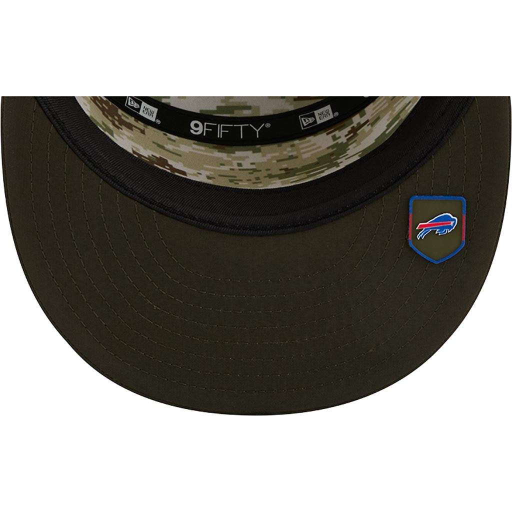 NFL Buffalo Bills New Era 2025 Salute to Service 9FIFTY Split Panel Snapback Hat - Green