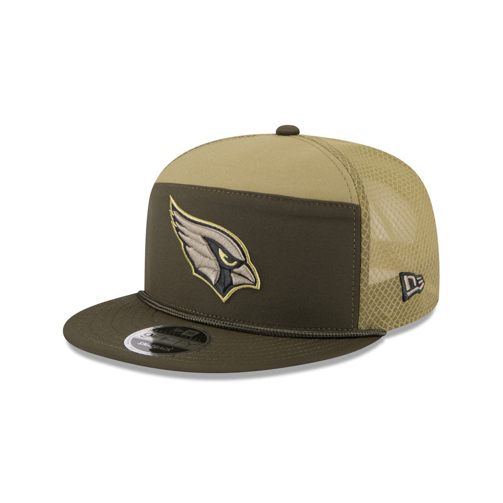 NFL Arizona Cardinals New Era 2025 Salute to Service 9FIFTY Split Panel Snapback Hat - Green