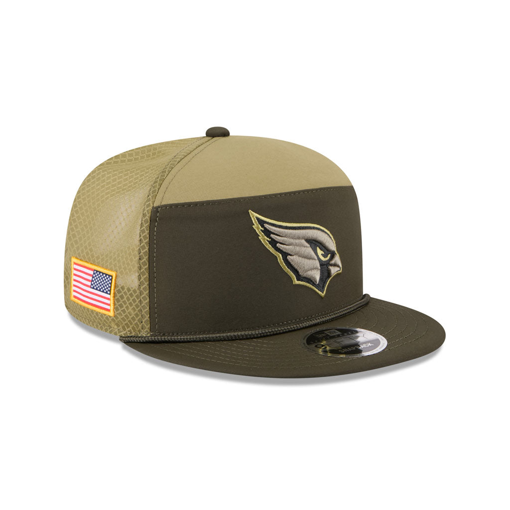 NFL Arizona Cardinals New Era 2025 Salute to Service 9FIFTY Split Panel Snapback Hat - Green