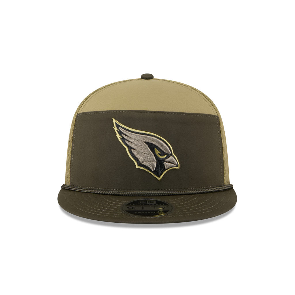 NFL Arizona Cardinals New Era 2025 Salute to Service 9FIFTY Split Panel Snapback Hat - Green