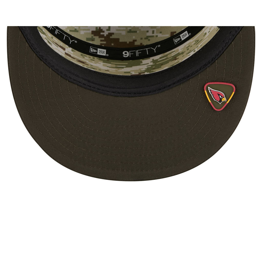 NFL Arizona Cardinals New Era 2025 Salute to Service 9FIFTY Split Panel Snapback Hat - Green