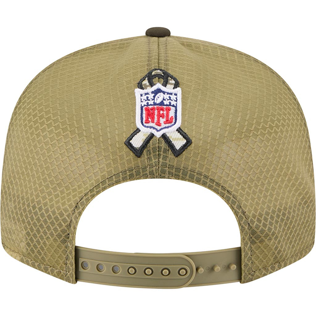 NFL Kansas City Chiefs New Era 2025 Salute to Service 9FIFTY Split Panel Snapback Hat - Green