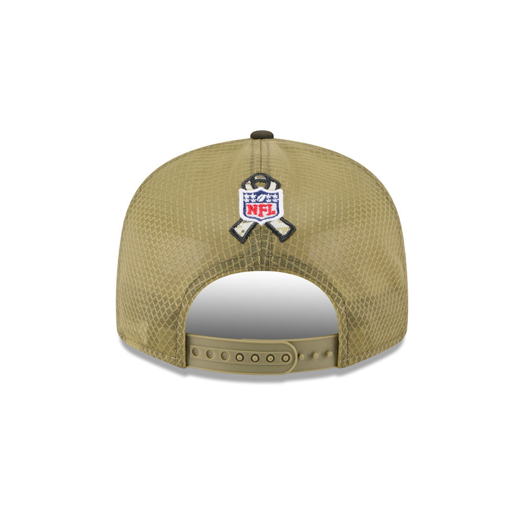 NFL Philadelphia Eagles New Era 2025 Salute to Service 9FIFTY Split Panel Snapback Hat - Green