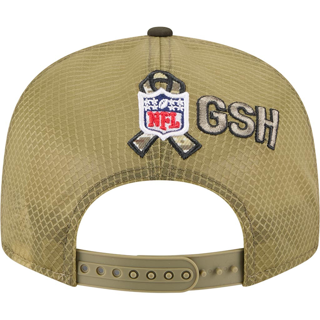 NFL Chicago Bears New Era 2025 Salute to Service 9FIFTY Split Panel Snapback Hat - Green