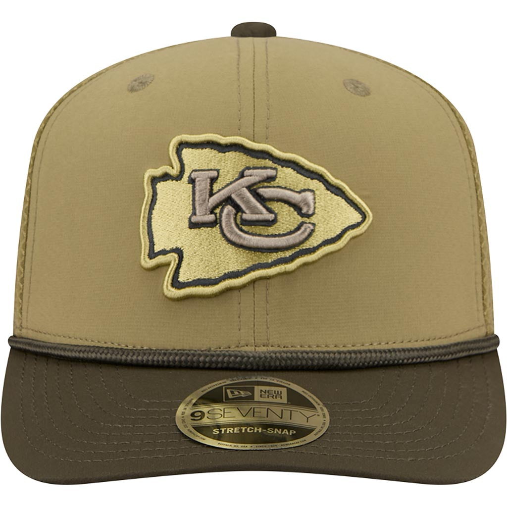 NFL Kansas City Chiefs New Era 2025 Salute to Service 9SEVENTY Stretch-Snapback Hat - Green