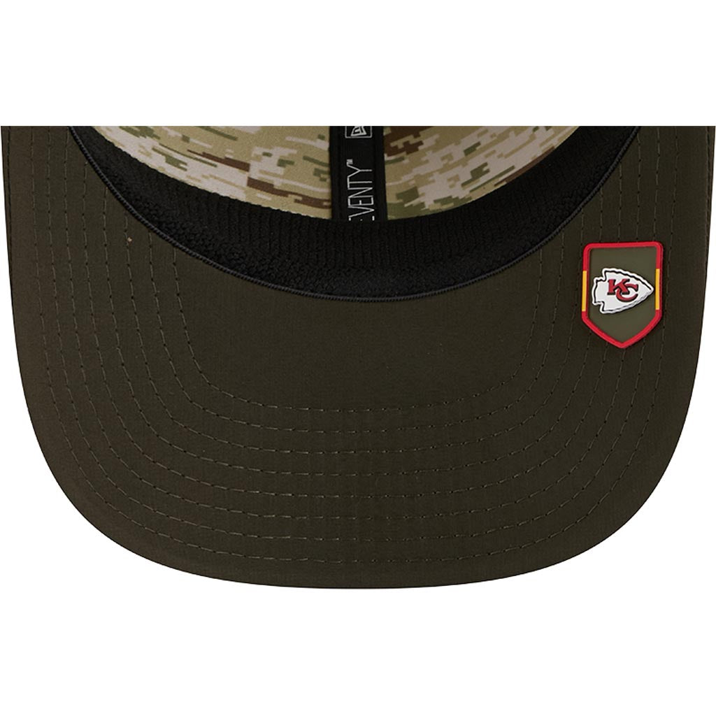 NFL Kansas City Chiefs New Era 2025 Salute to Service 9SEVENTY Stretch-Snapback Hat - Green