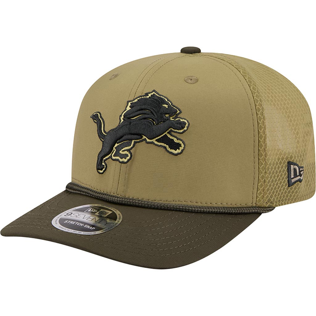 NFL Detroit Lions New Era 2025 Salute to Service 9SEVENTY Stretch-Snapback Hat - Green