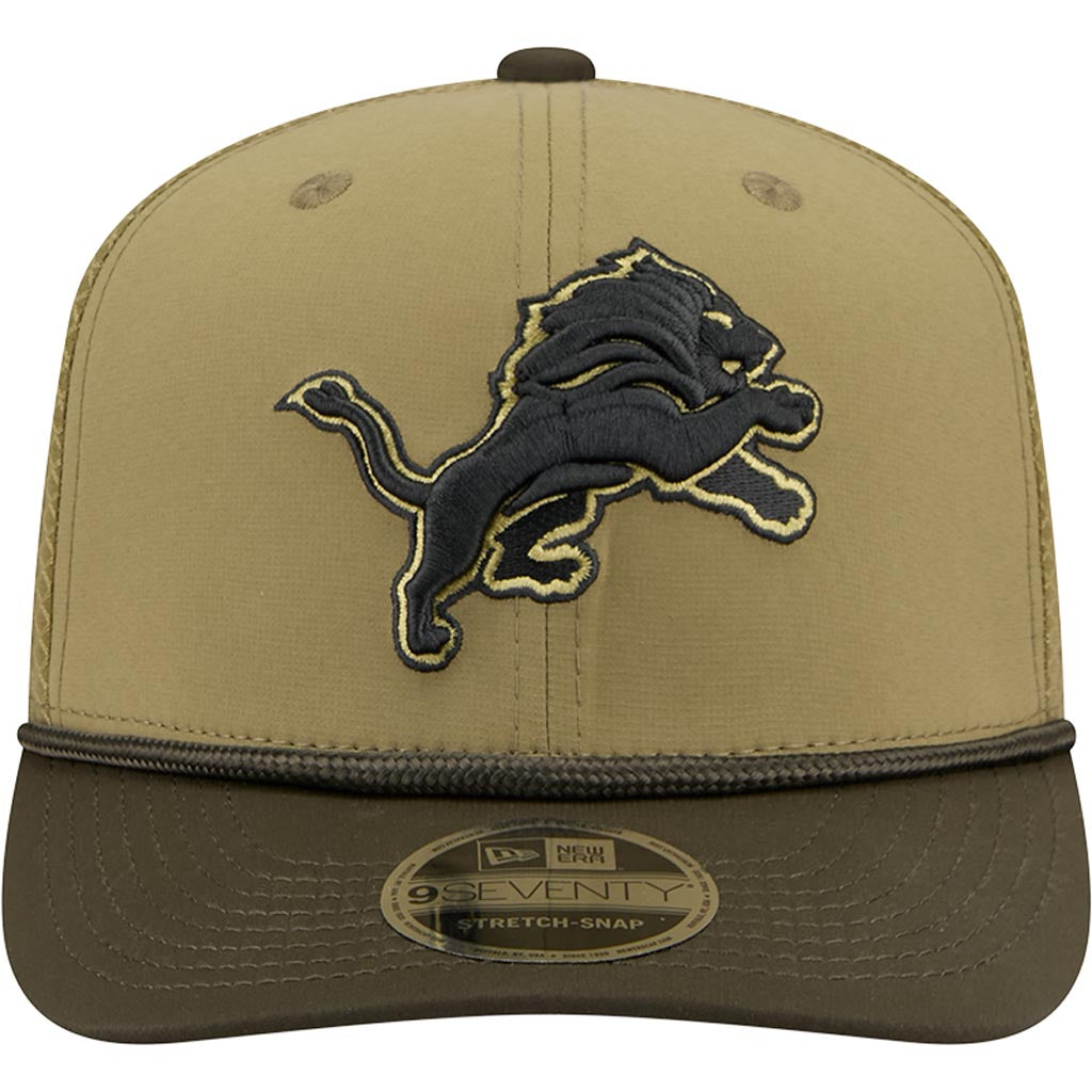 NFL Detroit Lions New Era 2025 Salute to Service 9SEVENTY Stretch-Snapback Hat - Green