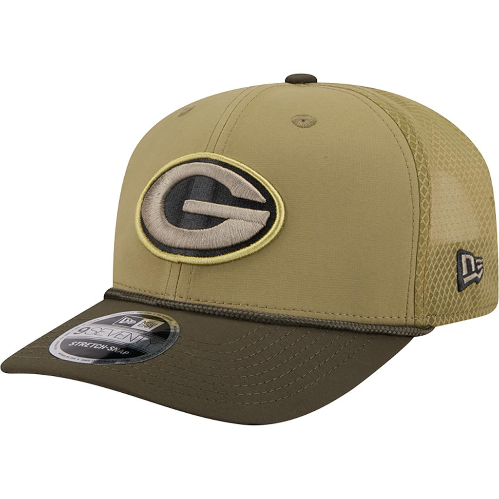 NFL Green Bay Packers New Era 2025 Salute to Service 9SEVENTY Stretch-Snapback Hat - Green