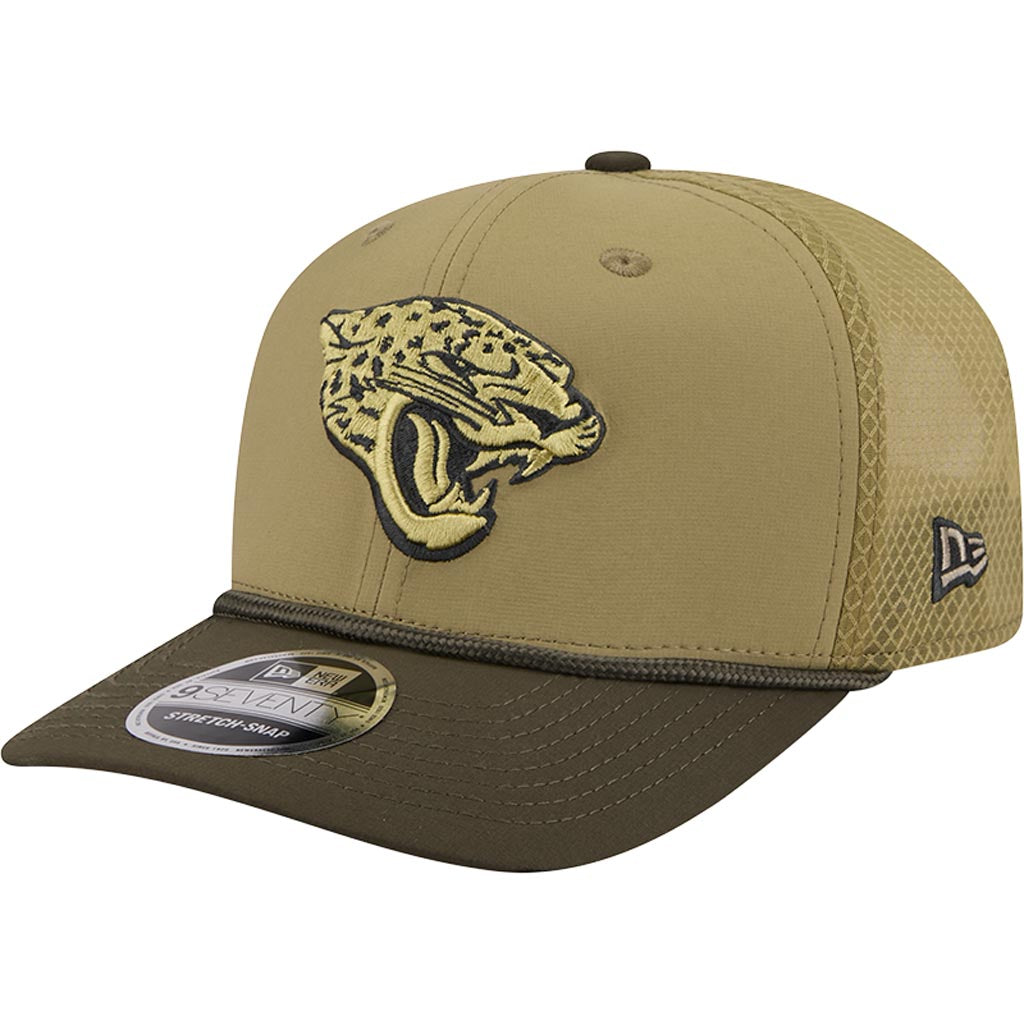 NFL Jacksonville Jaguars New Era 2025 Salute to Service 9SEVENTY Stretch-Snapback Hat - Green