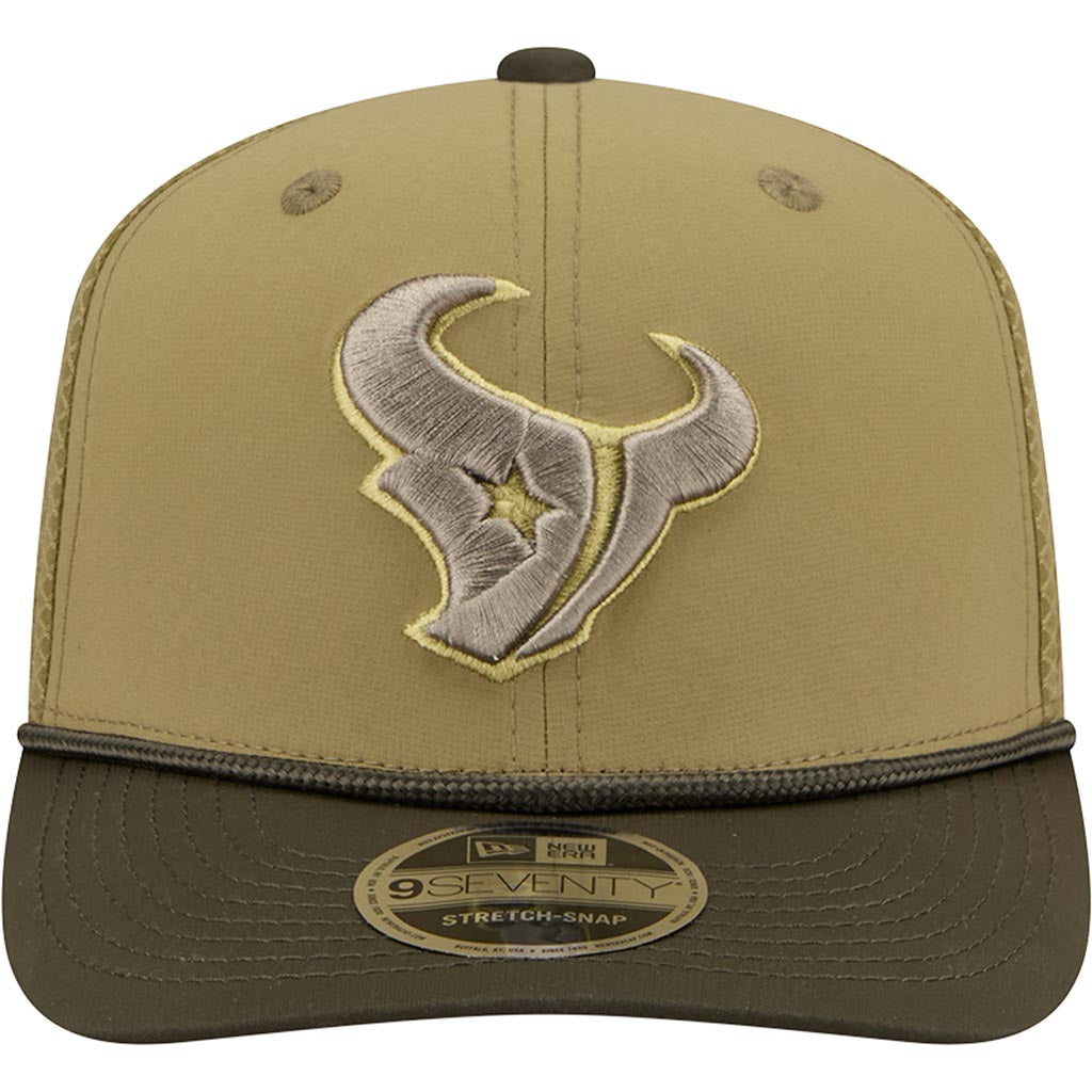 NFL Houston Texans New Era 2025 Salute to Service 9SEVENTY Stretch-Snapback Hat - Green