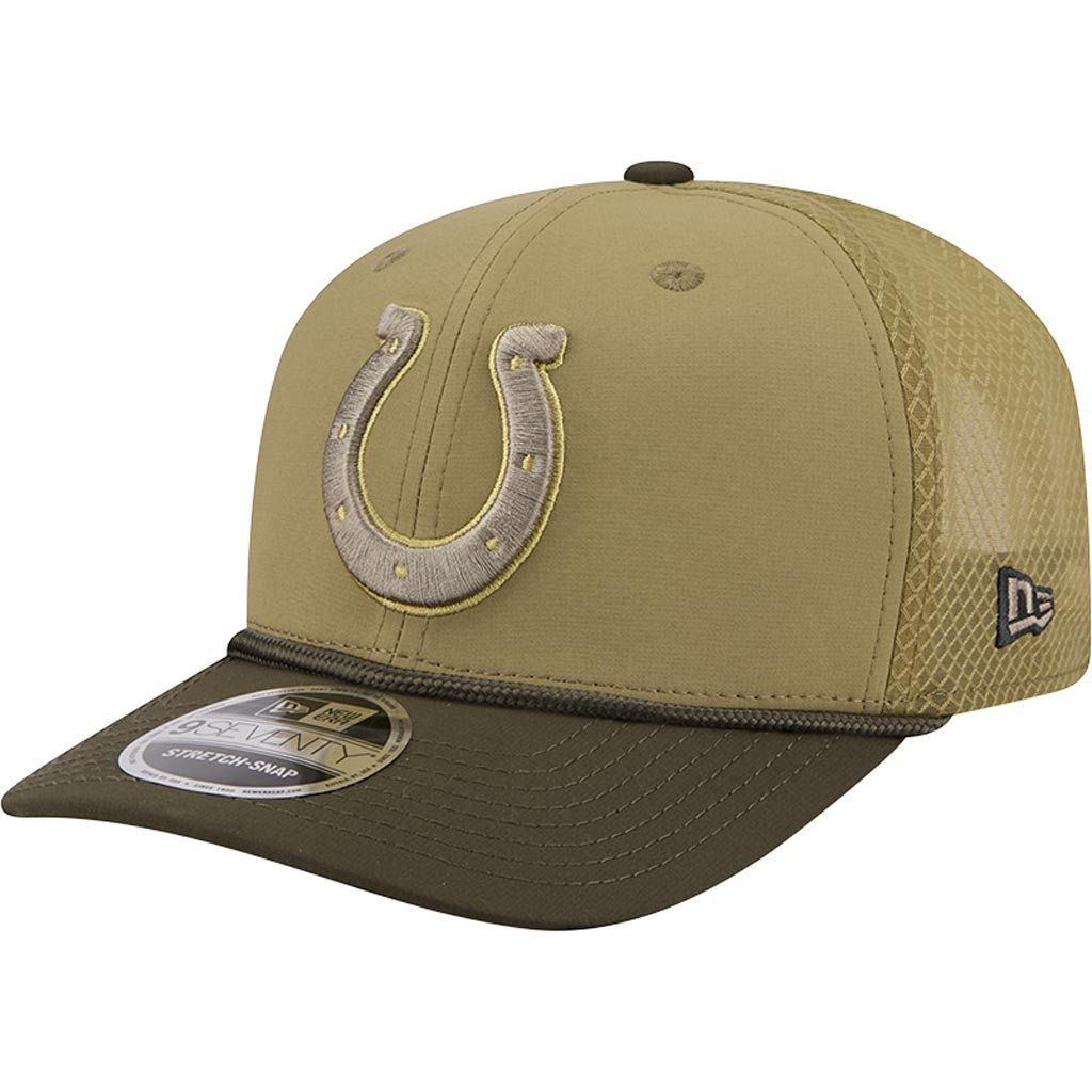 NFL Indianapolis Colts New Era 2025 Salute to Service 9SEVENTY Stretch-Snapback Hat - Green