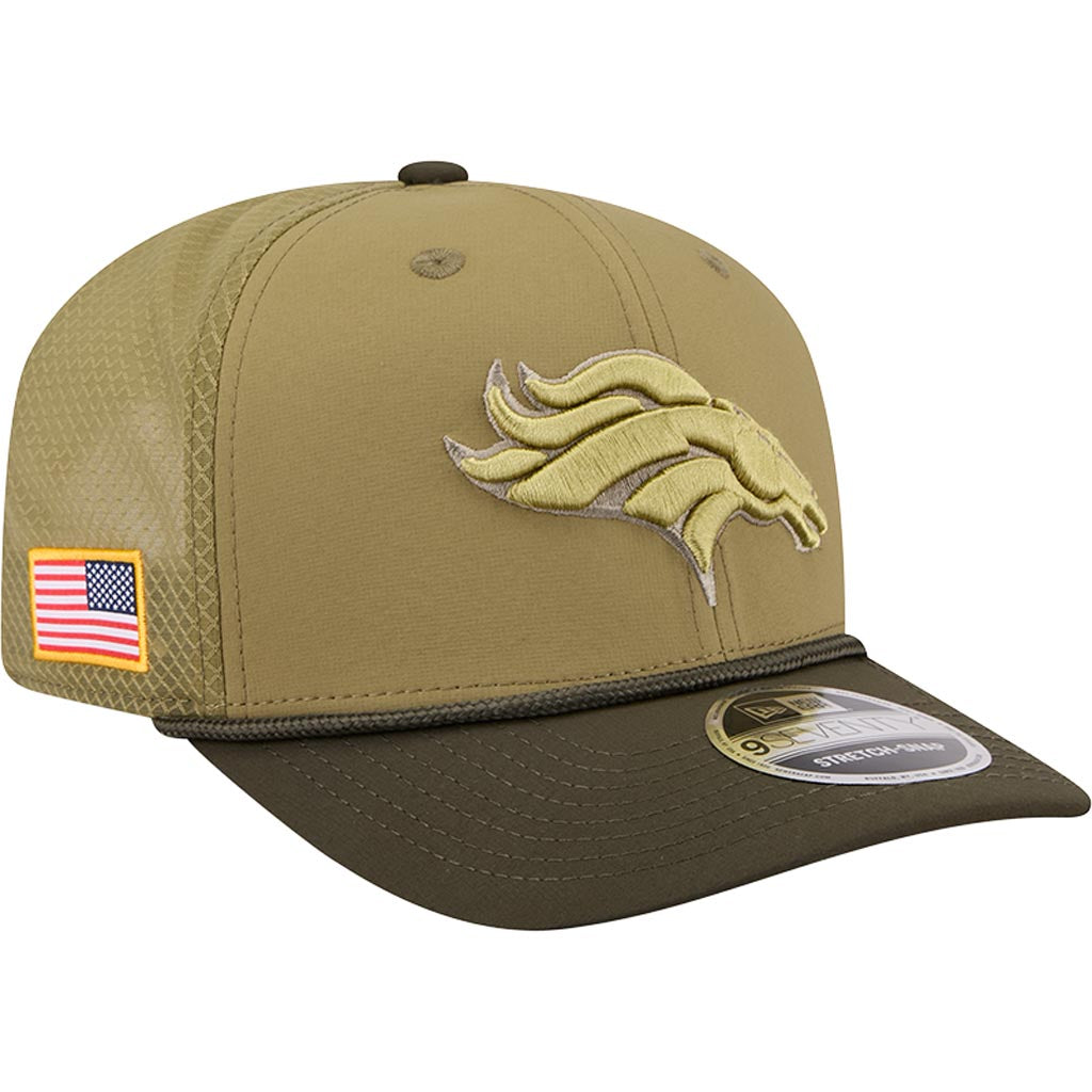 NFL Denver Broncos New Era 2025 Salute to Service 9SEVENTY Stretch-Snapback Hat - Green