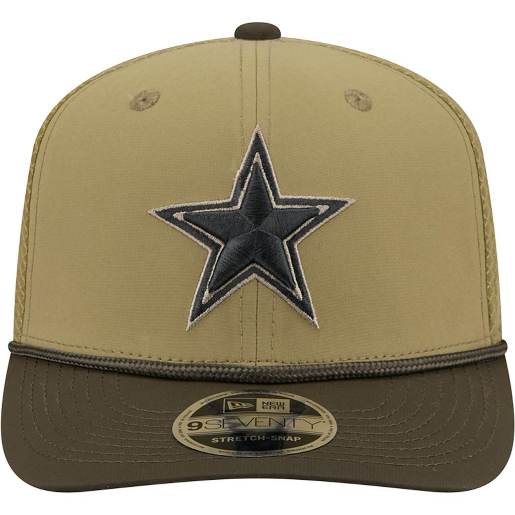NFL Dallas Cowboys New Era 2025 Salute to Service 9SEVENTY Stretch-Snapback Hat - Green