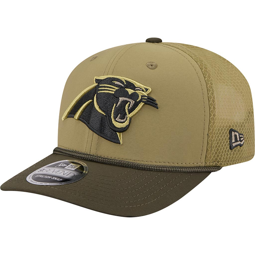 NFL Carolina Panthers New Era 2025 Salute to Service 9SEVENTY Stretch-Snapback Hat - Green