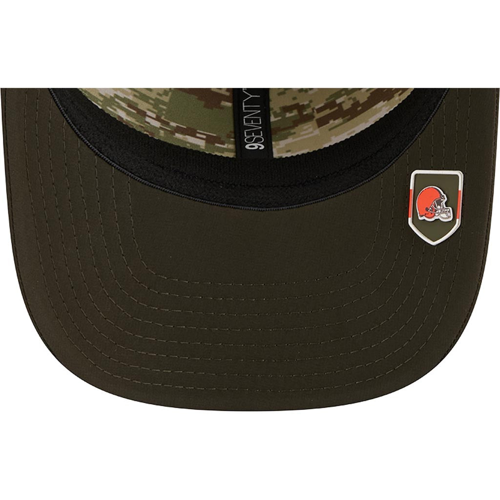 NFL Cleveland Browns New Era 2025 Salute to Service 9SEVENTY Stretch-Snapback Hat - Green