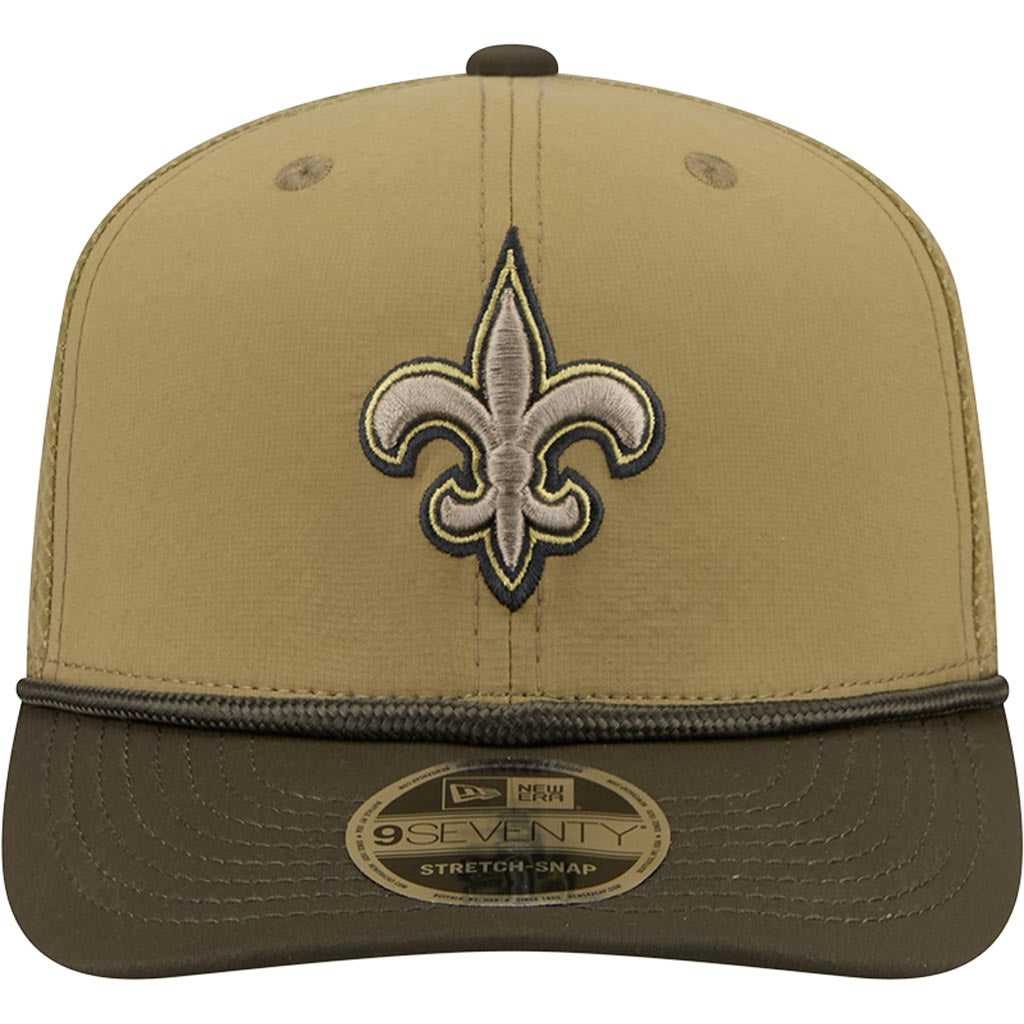 NFL New Orleans Saints New Era 2025 Salute to Service 9SEVENTY Stretch-Snapback Hat - Green