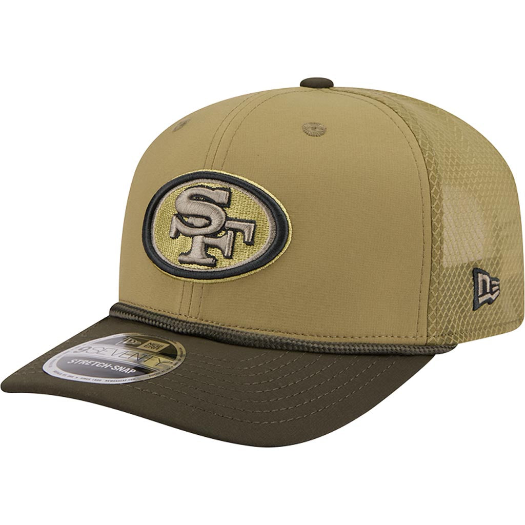 NFL San Francisco 49ers New Era 2025 Salute to Service 9SEVENTY Stretch-Snapback Hat - Green