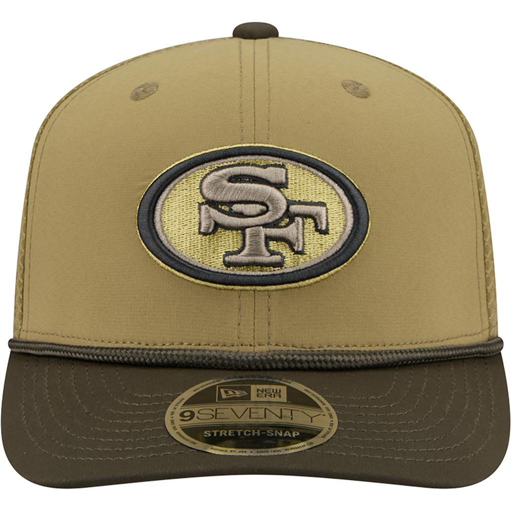 NFL San Francisco 49ers New Era 2025 Salute to Service 9SEVENTY Stretch-Snapback Hat - Green