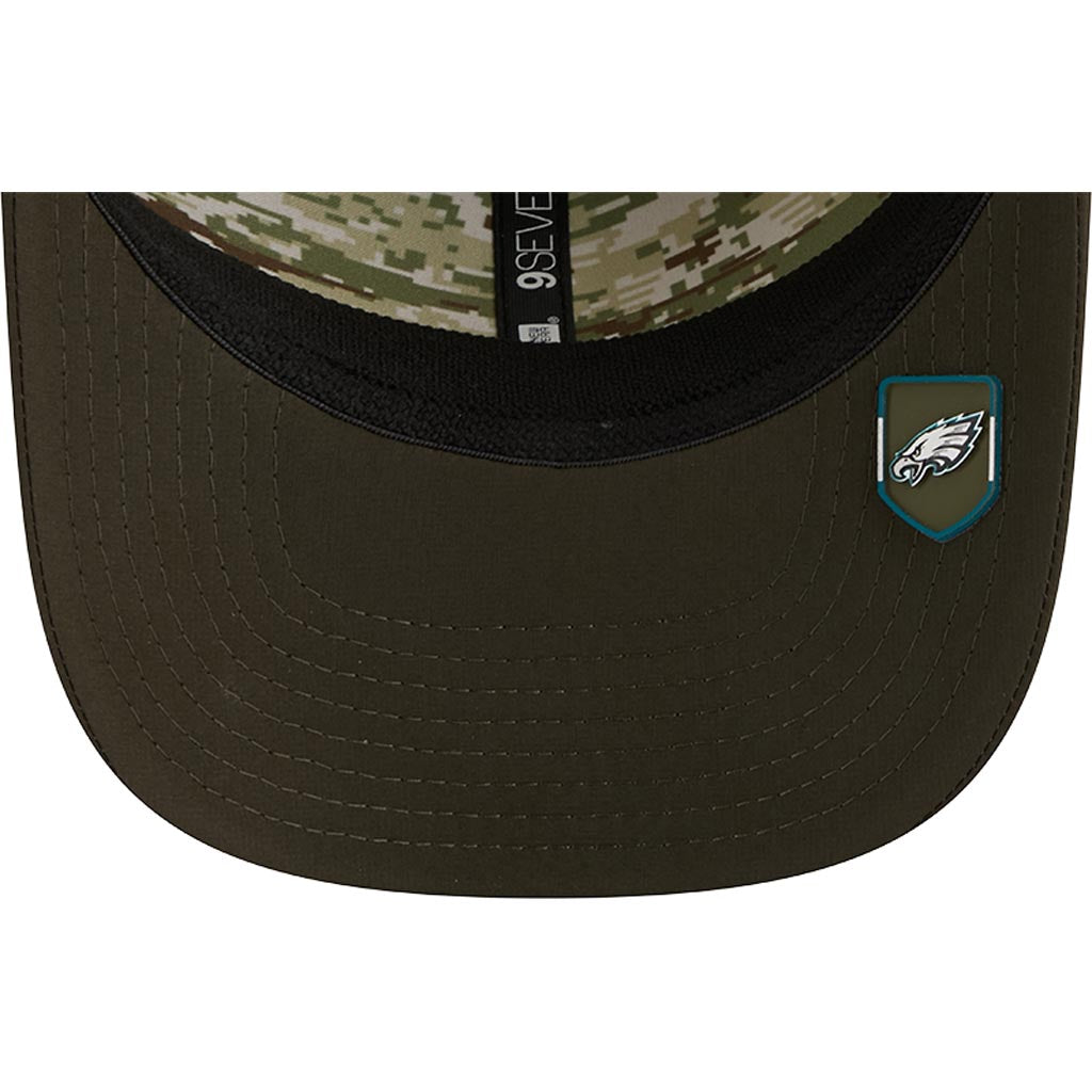 NFL Philadelphia Eagles New Era 2025 Salute to Service 9SEVENTY Stretch-Snapback Hat - Green