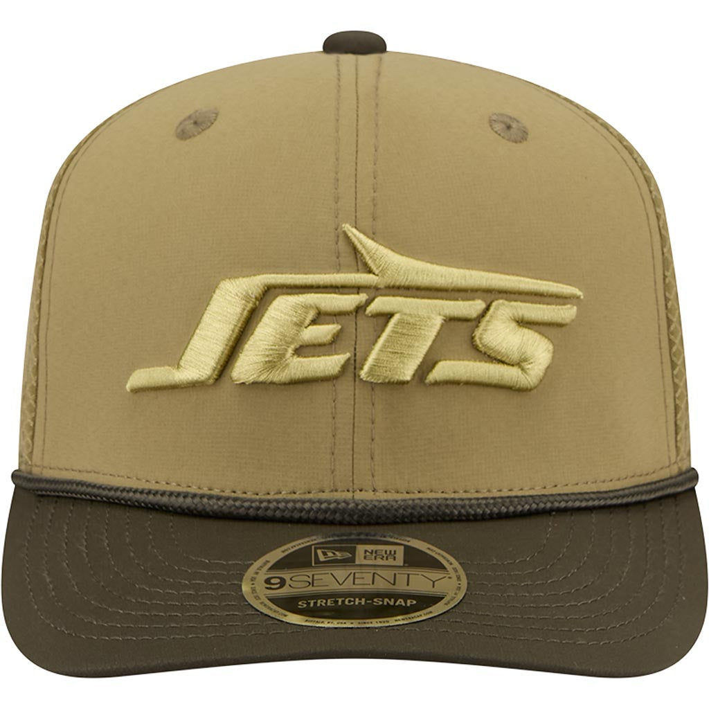 NFL New York Jets New Era 2025 Salute to Service 9SEVENTY Stretch-Snapback Hat - Green