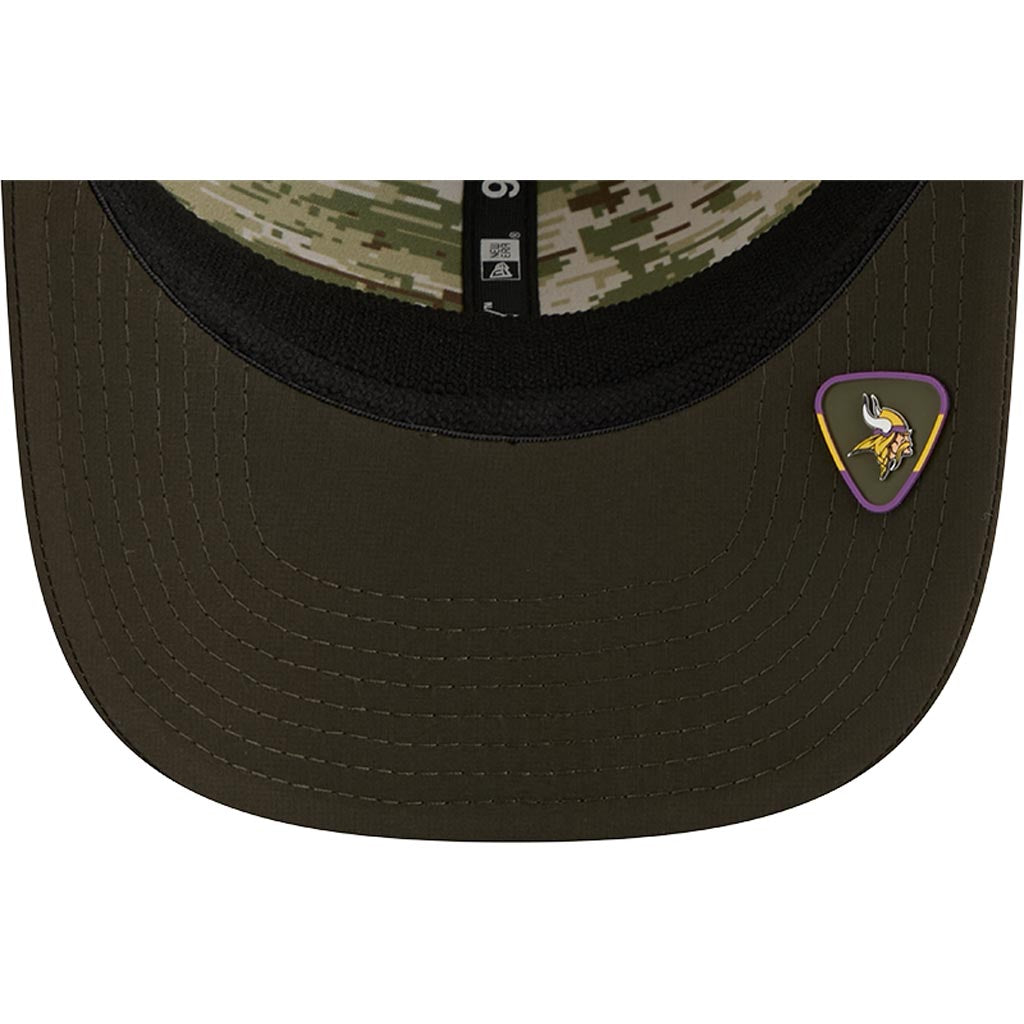 NFL Minnesota Vikings New Era 2025 Salute to Service 9SEVENTY Stretch-Snapback Hat - Green