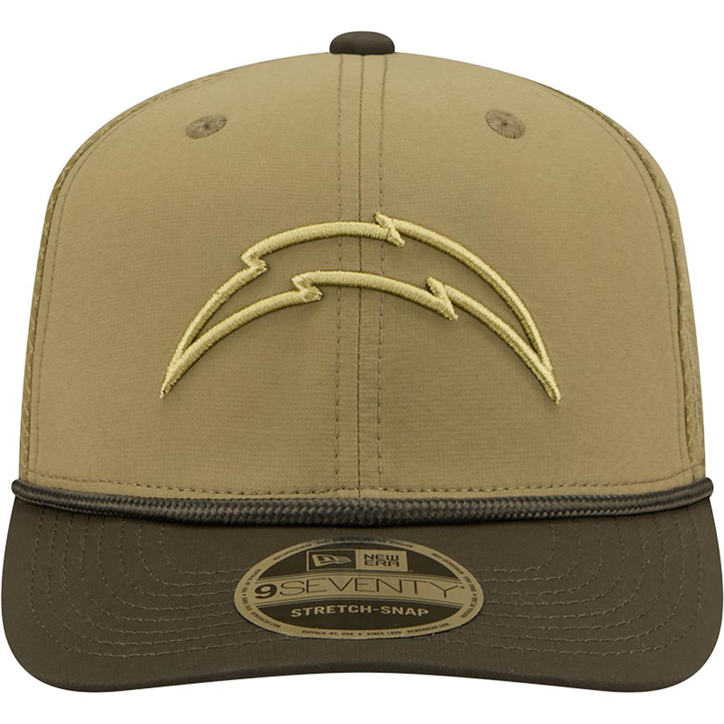 NFL Los Angeles Chargers New Era 2025 Salute to Service 9SEVENTY Stretch-Snapback Hat - Green