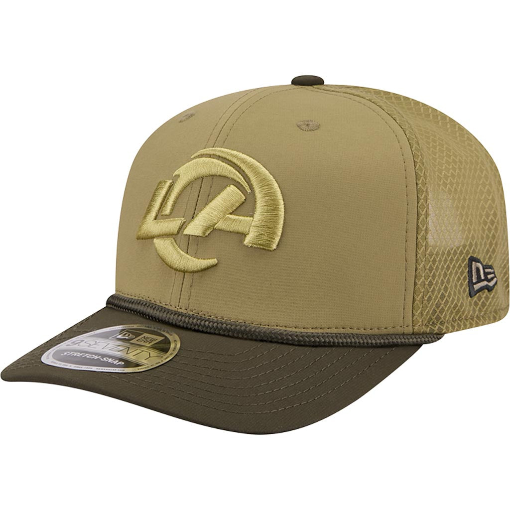 NFL Los Angeles Rams New Era 2025 Salute to Service 9SEVENTY Stretch-Snapback Hat - Green