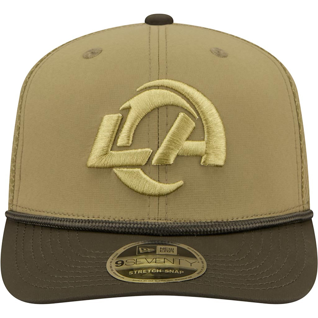 NFL Los Angeles Rams New Era 2025 Salute to Service 9SEVENTY Stretch-Snapback Hat - Green