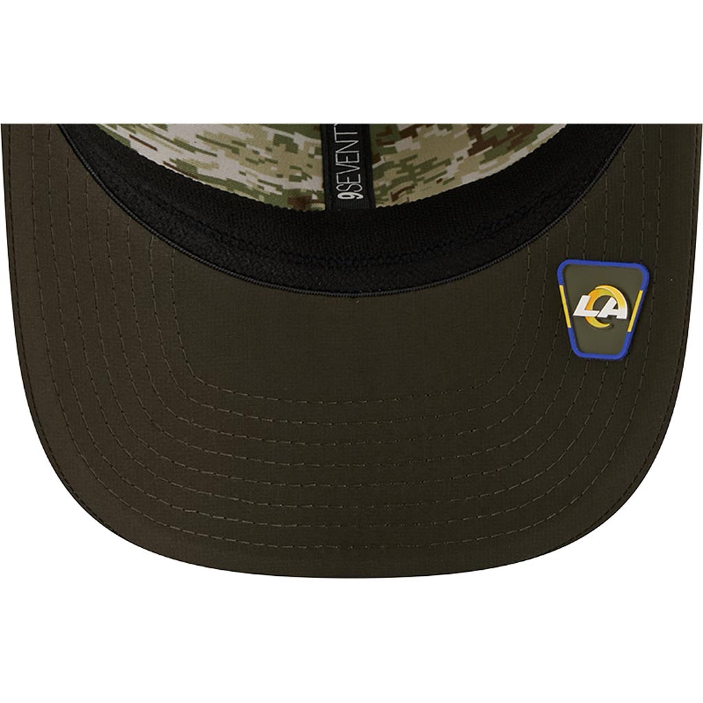 NFL Los Angeles Rams New Era 2025 Salute to Service 9SEVENTY Stretch-Snapback Hat - Green