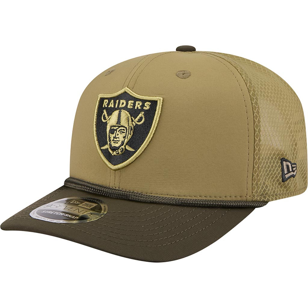NFL Las Vegas Raiders New Era 2025 Salute to Service 9SEVENTY Stretch-Snapback Hat - Green