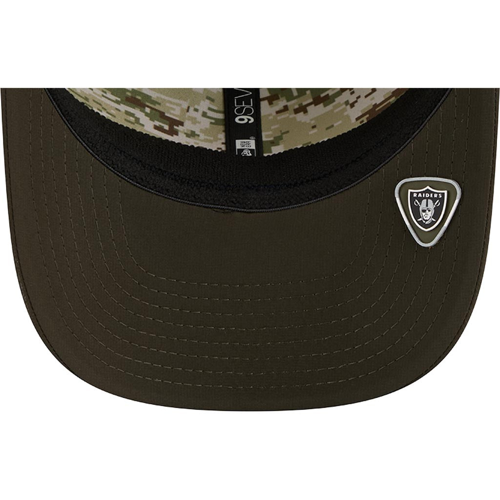 NFL Las Vegas Raiders New Era 2025 Salute to Service 9SEVENTY Stretch-Snapback Hat - Green