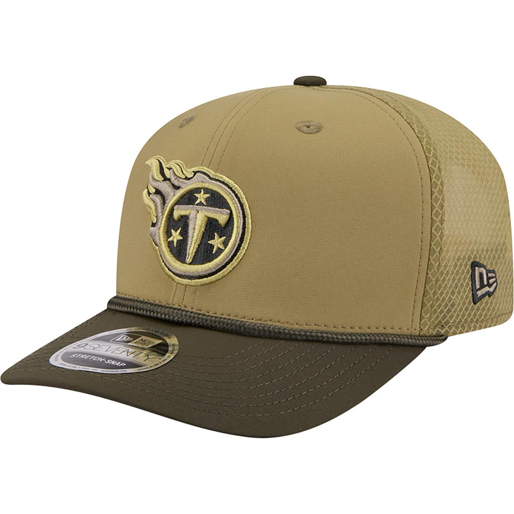 NFL Tennessee Titans New Era 2025 Salute to Service 9SEVENTY Stretch-Snapback Hat - Green
