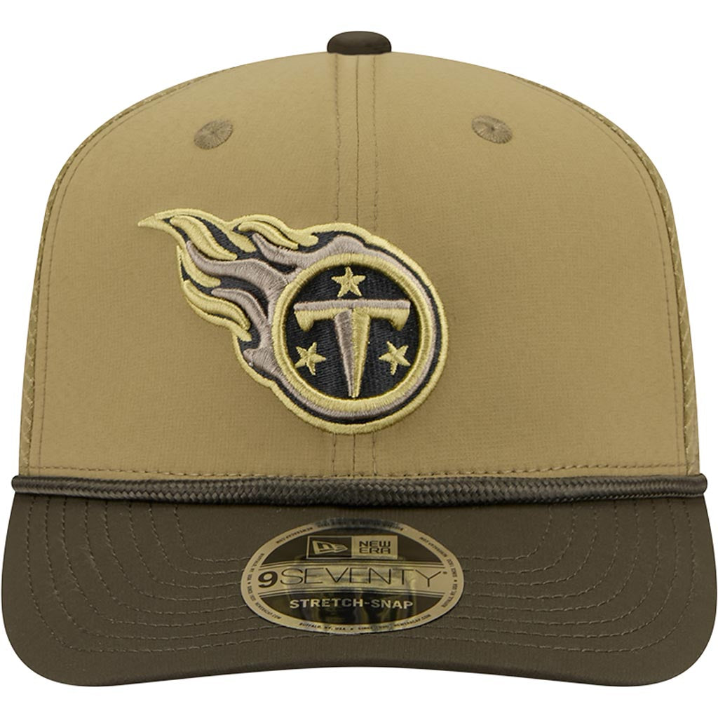 NFL Tennessee Titans New Era 2025 Salute to Service 9SEVENTY Stretch-Snapback Hat - Green