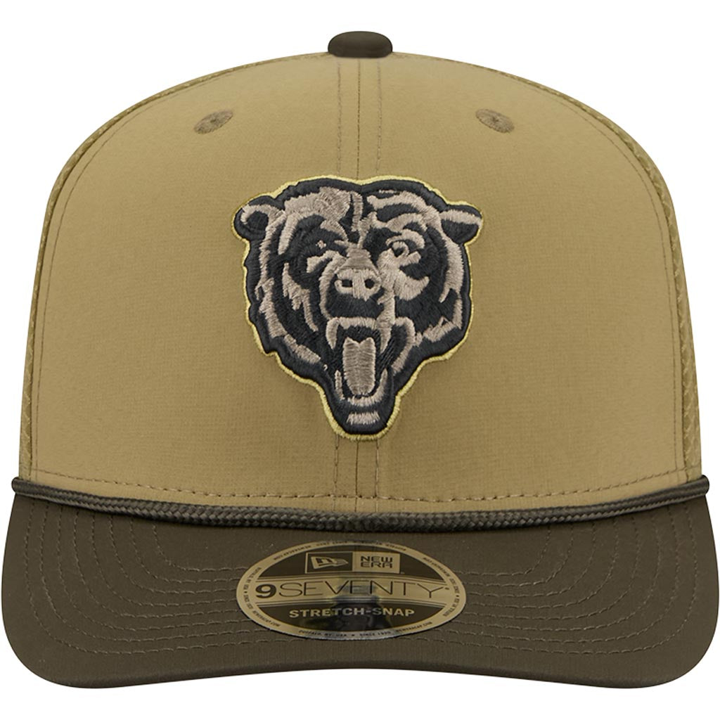 NFL Chicago Bears New Era 2025 Salute to Service 9SEVENTY Stretch-Snapback Hat - Green