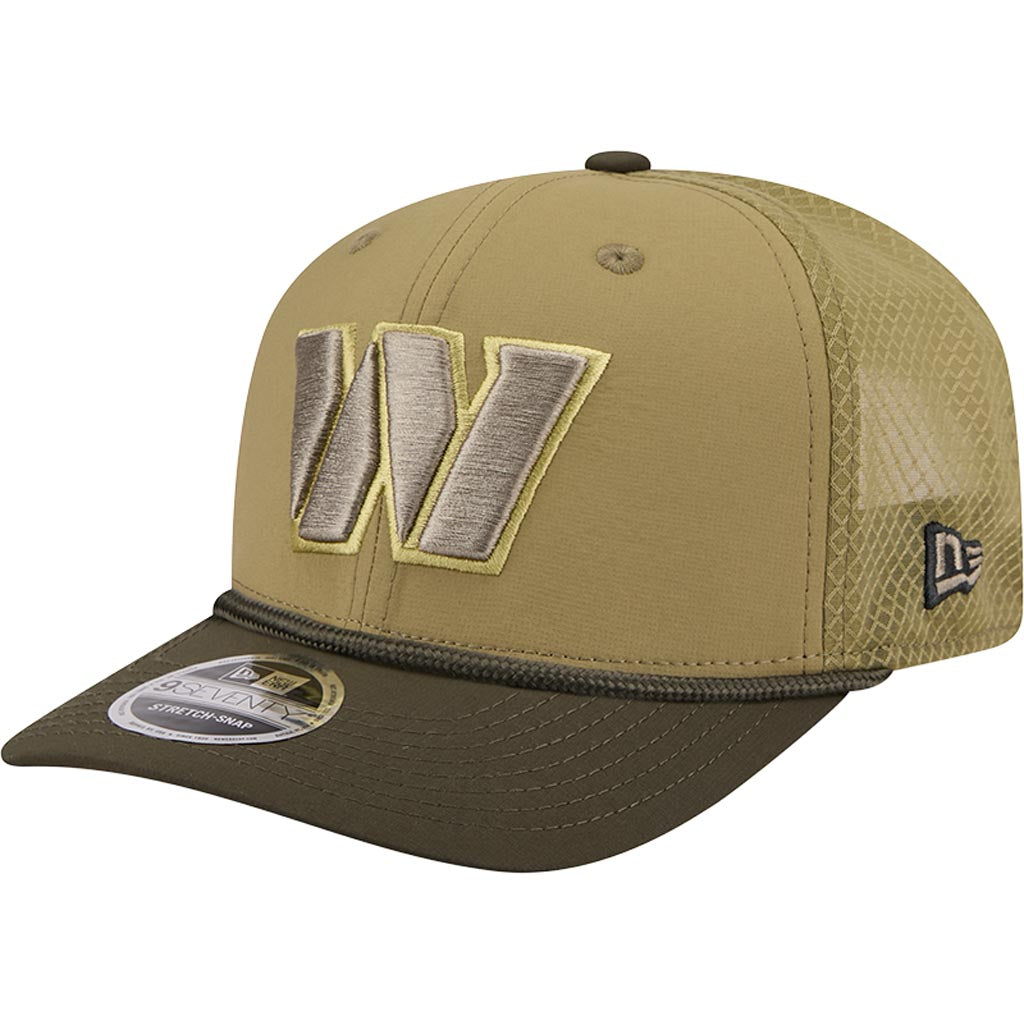 NFL Washington Commanders New Era 2025 Salute to Service 9SEVENTY Stretch-Snapback Hat - Green
