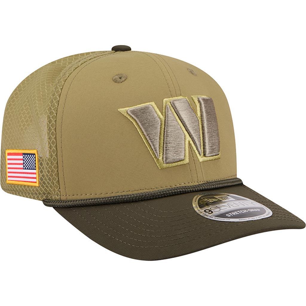 NFL Washington Commanders New Era 2025 Salute to Service 9SEVENTY Stretch-Snapback Hat - Green